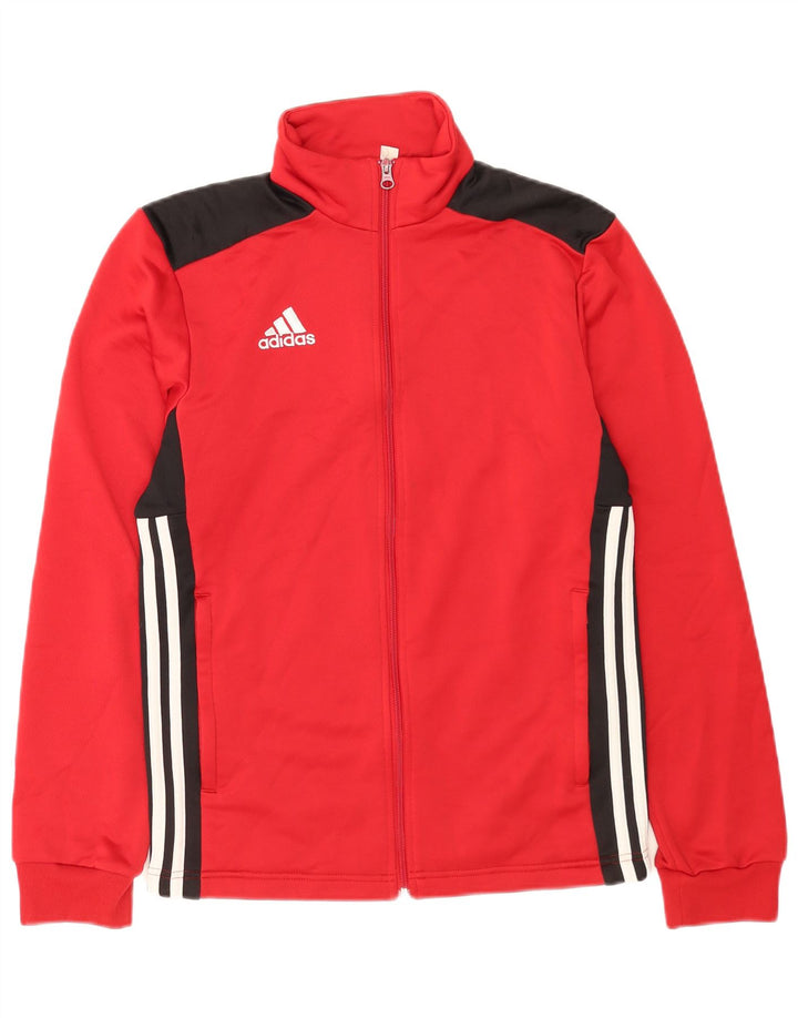 Adidas Herren-Trainingsanzug-Top-Jacke, klein, rotes Farbblock-Polyester