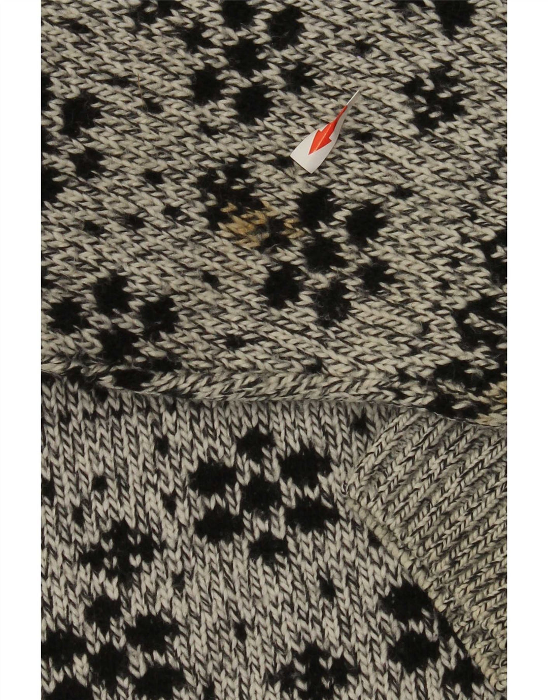Cotton Republic Herren-Pullover mit Rundhalsausschnitt, Mittelgrau, Fair Isle
