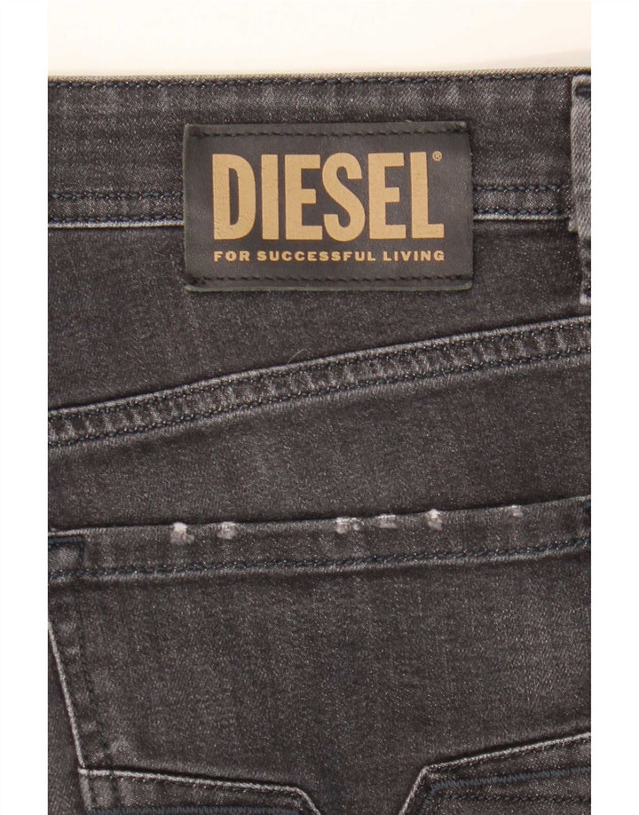Diesel Herren Larkee Regular Straight Jeans W38 L32 Graue Baumwolle