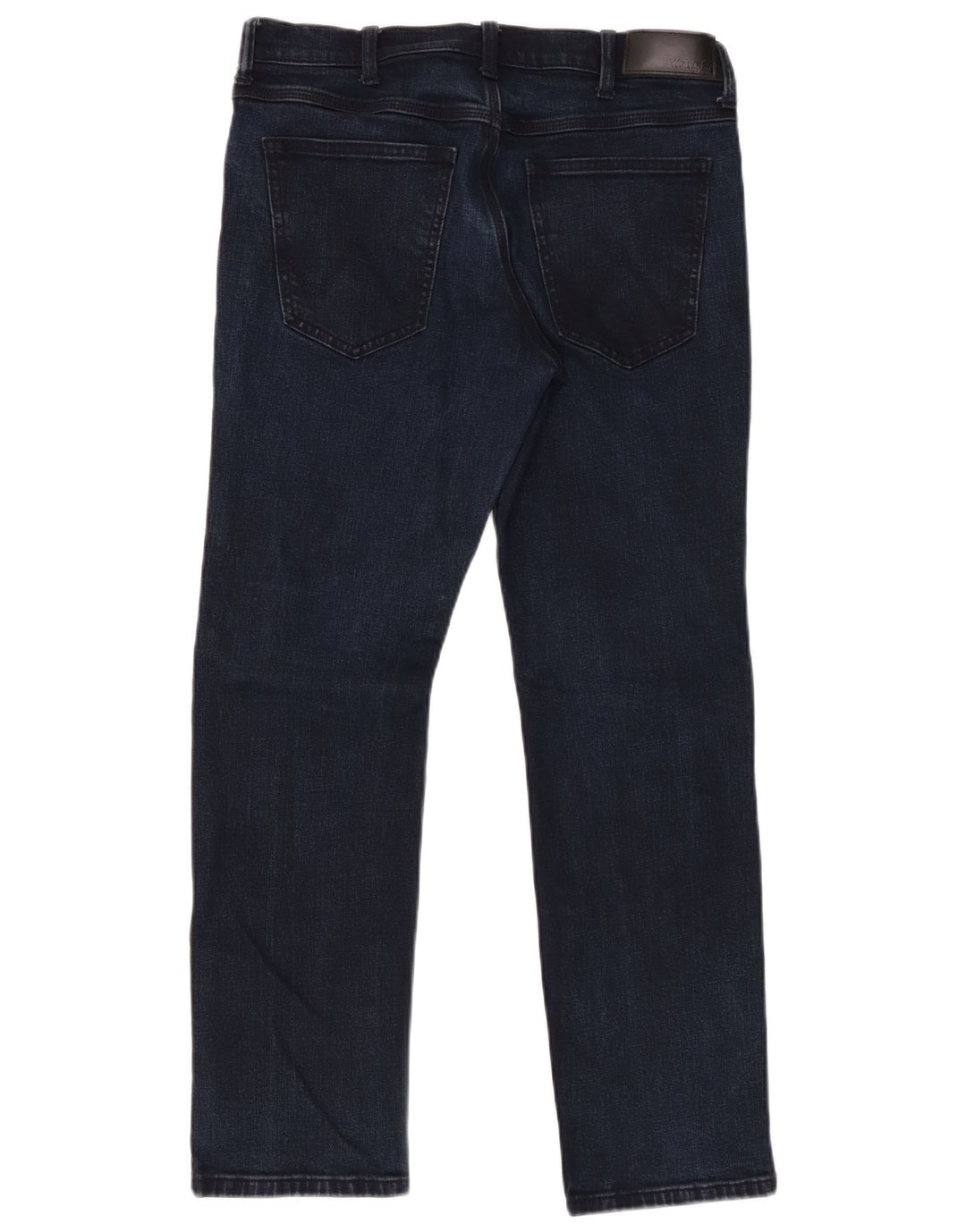 WRANGLER Herren Regular Straight Jeans W32 L30 Marineblaue Baumwolle