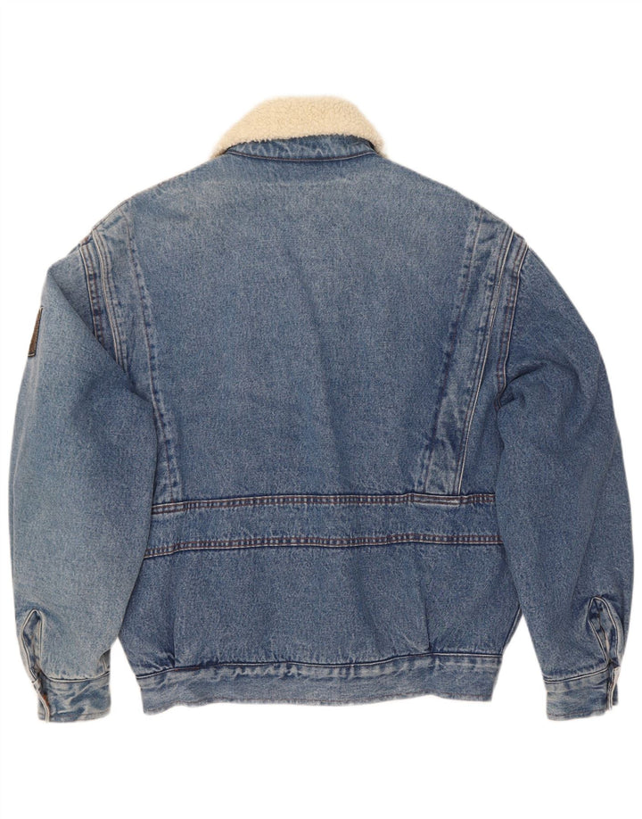Mash Herren Sherpa Denim Flight Aviator Jacke IT 48/50 Mittelblau