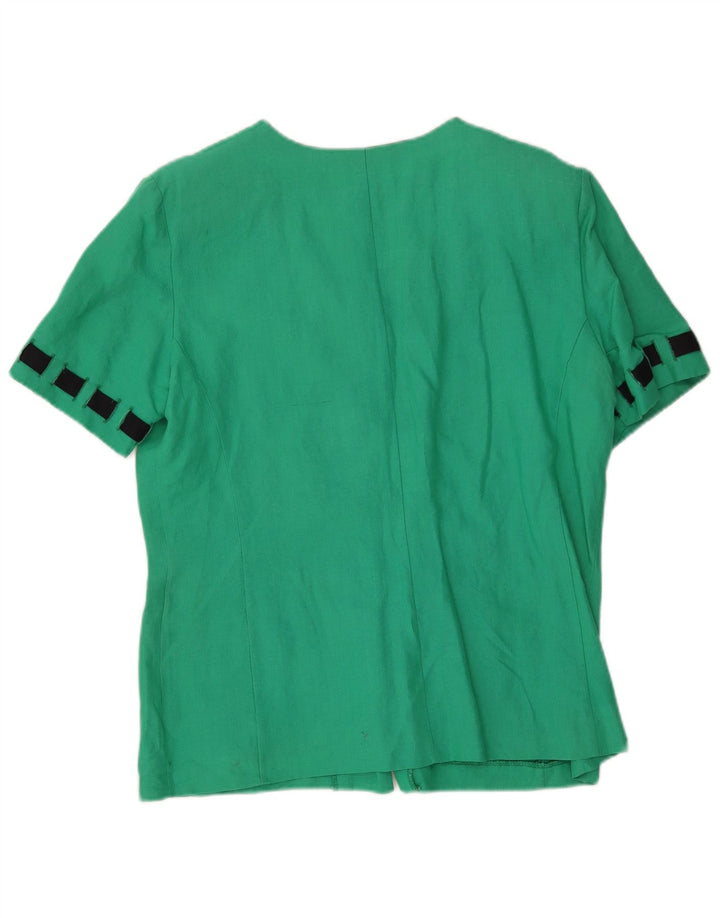 Carolina Pedrjoni Damen 4-Knopf-Blazerjacke IT 48 XL Grüner Farbblock