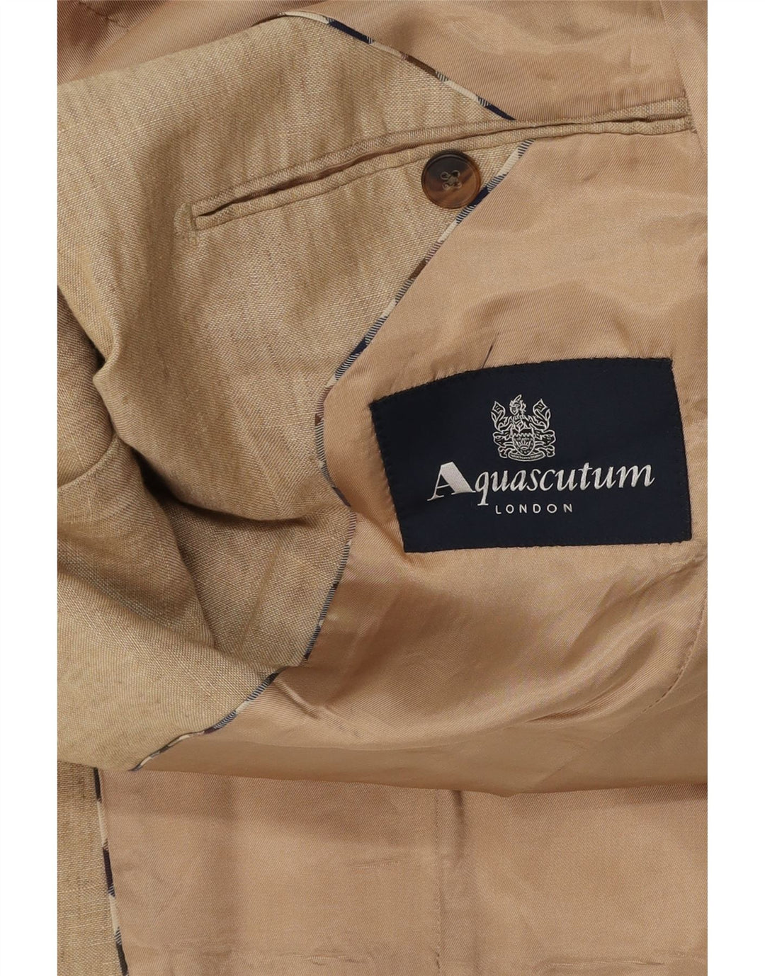 Aquascutum Herren-Blazer mit 2 Knöpfen, Gr. 36, Braun