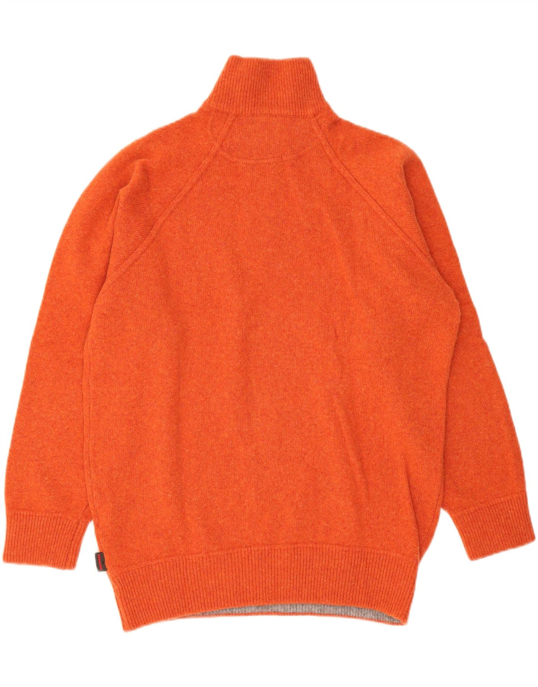 INVICTA Mens Zip Neck Jumper Sweater Large Orange Wool Vintage Invicta and Second-Hand Invicta from Messina Hembry 