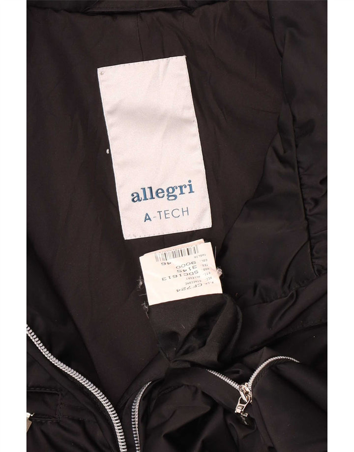 Allegri Damen Wattierte Jacke IT 46 Large Schwarz Polyester