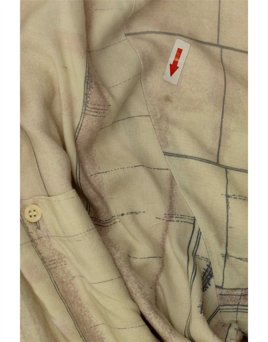 Vintage Herren Kurzarmshirt XL Beige