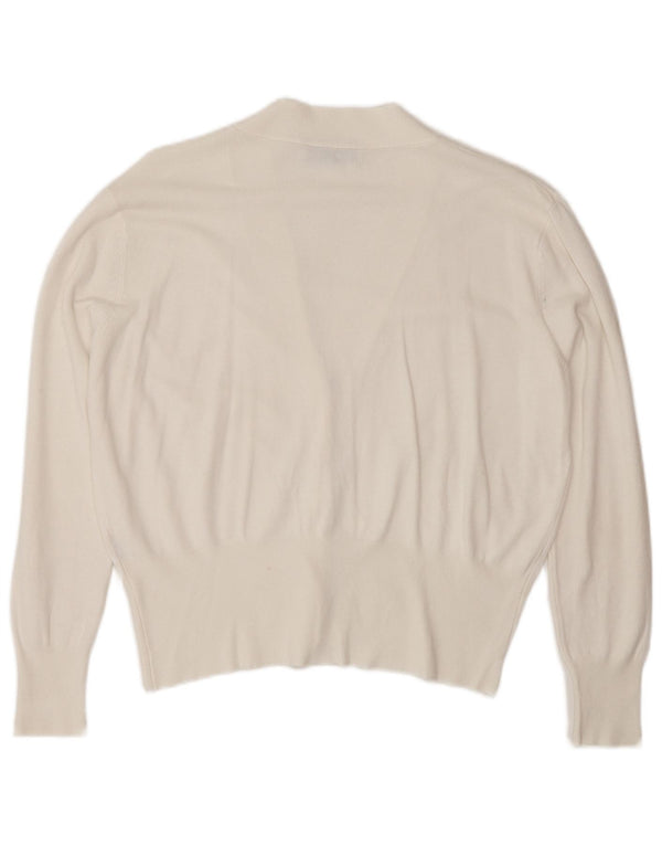 Zara Damen-Cardigan-Pullover UK 14 Mittelweiß