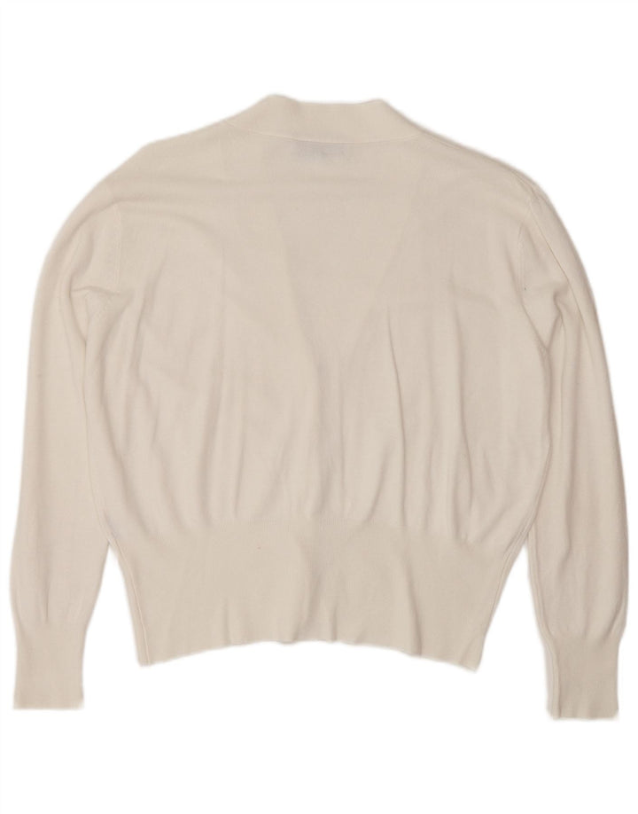 Zara Damen-Cardigan-Pullover UK 14 Mittelweiß