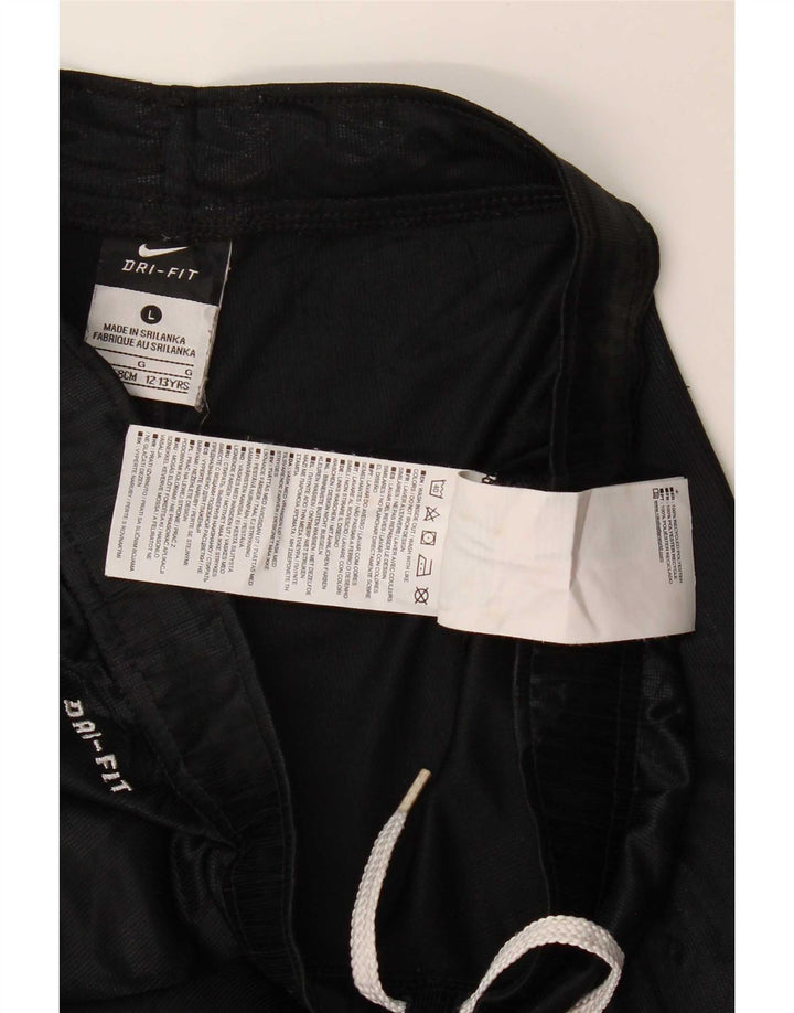 Nike Dri Fit Sportshorts für Jungen, 12–13 Jahre, groß, schwarz gestreift, Polyester