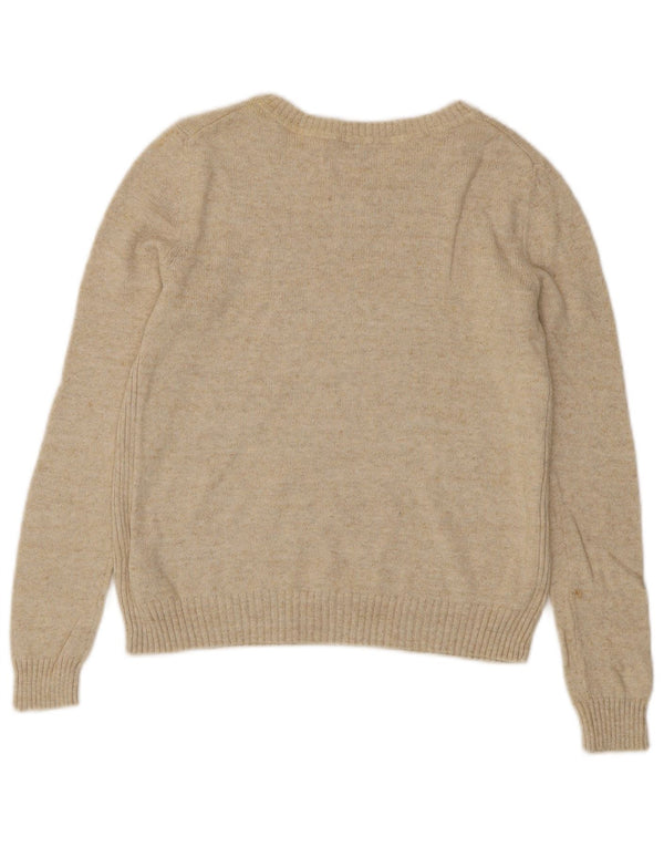 Gap Damen-Pullover mit U-Boot-Ausschnitt, Gr. 6, XS, Beige, Baumwolle