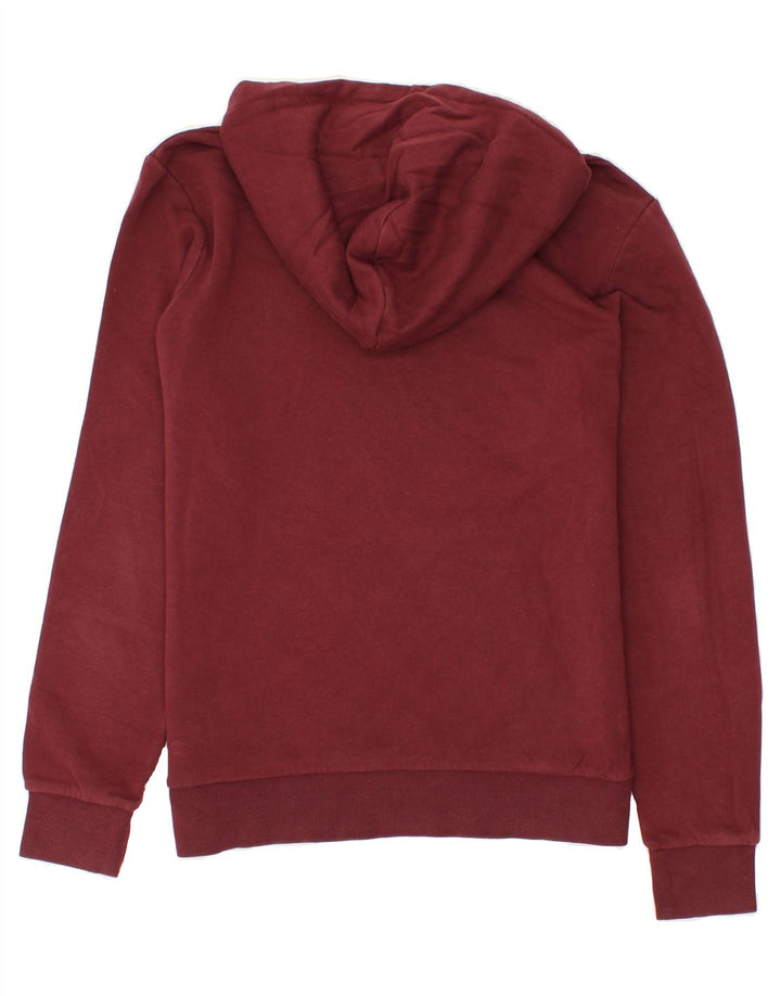 JACK & JONES Mens Graphic Hoodie Jumper Medium Maroon Cotton Vintage Jack & Jones and Second-Hand Jack & Jones from Messina Hembry 