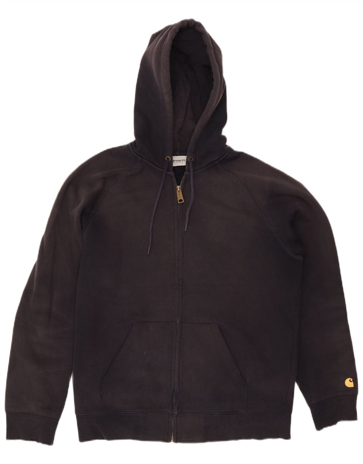 Carhartt Herren-Kapuzenpullover mit Reißverschluss, mittlere marineblaue Baumwolle