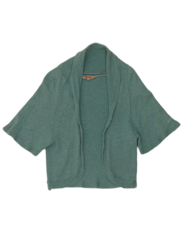 Fat Face Damen-Kurzarm-Bolero-Cardigan-Pullover, Gr. 10, Klein, Blau