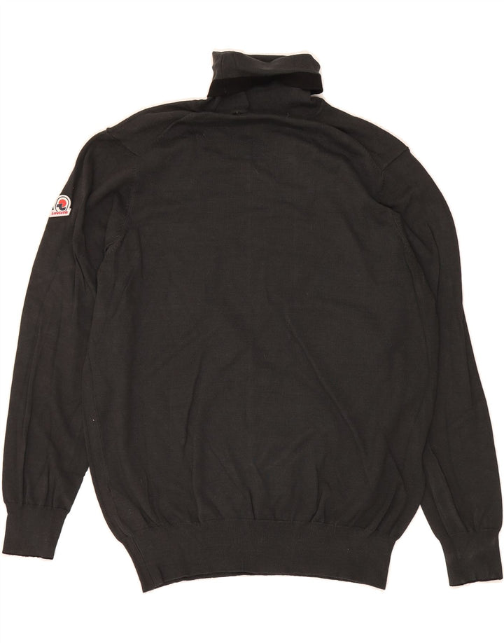 INVICTA Mens Roll Neck Jumper Sweater Medium Black Nylon Vintage Invicta and Second-Hand Invicta from Messina Hembry 