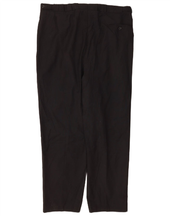 Pierre Cardin Herren-Anzughose mit Pegged-Anzug, W38, L29, schwarze Wolle