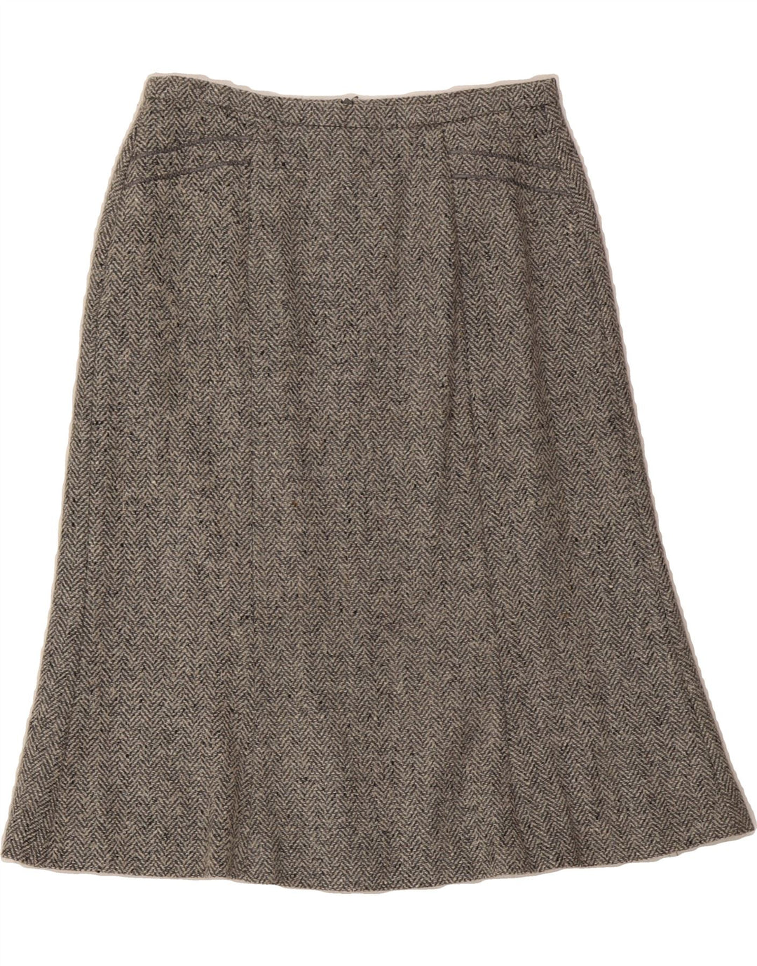 GERRY WEBER Womens Midi Skirt UK 12 Medium W28  Grey Herringbone Acetate Vintage Gerry Weber and Second-Hand Gerry Weber from Messina Hembry 