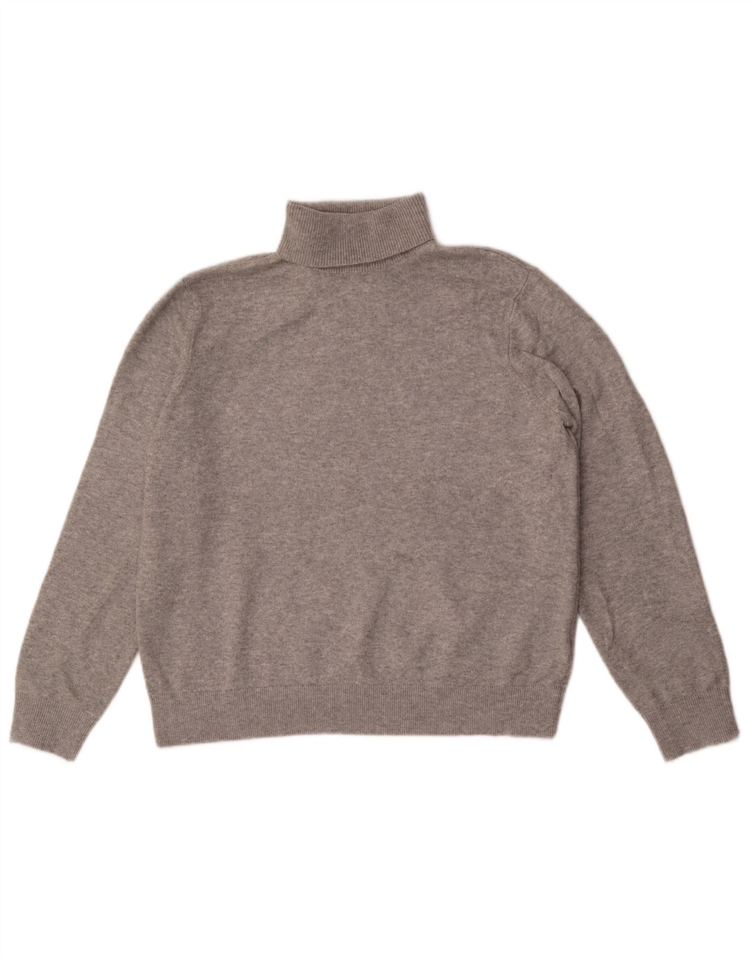 Marks & Spencer Herren-Rollkragenpullover aus mittelgrauem Polyester