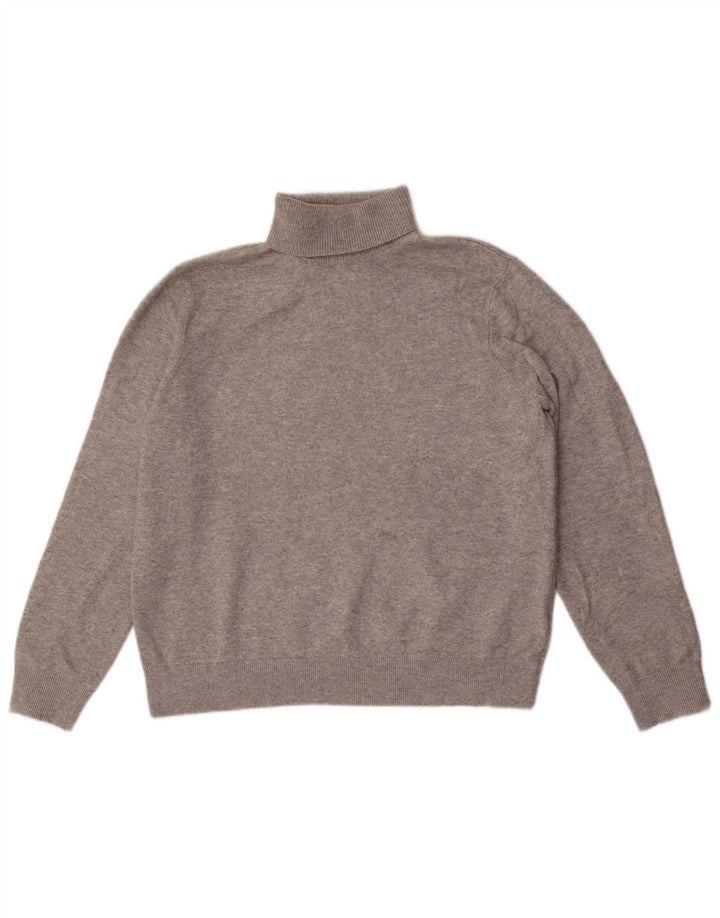 Marks & Spencer Herren-Rollkragenpullover aus mittelgrauem Polyester