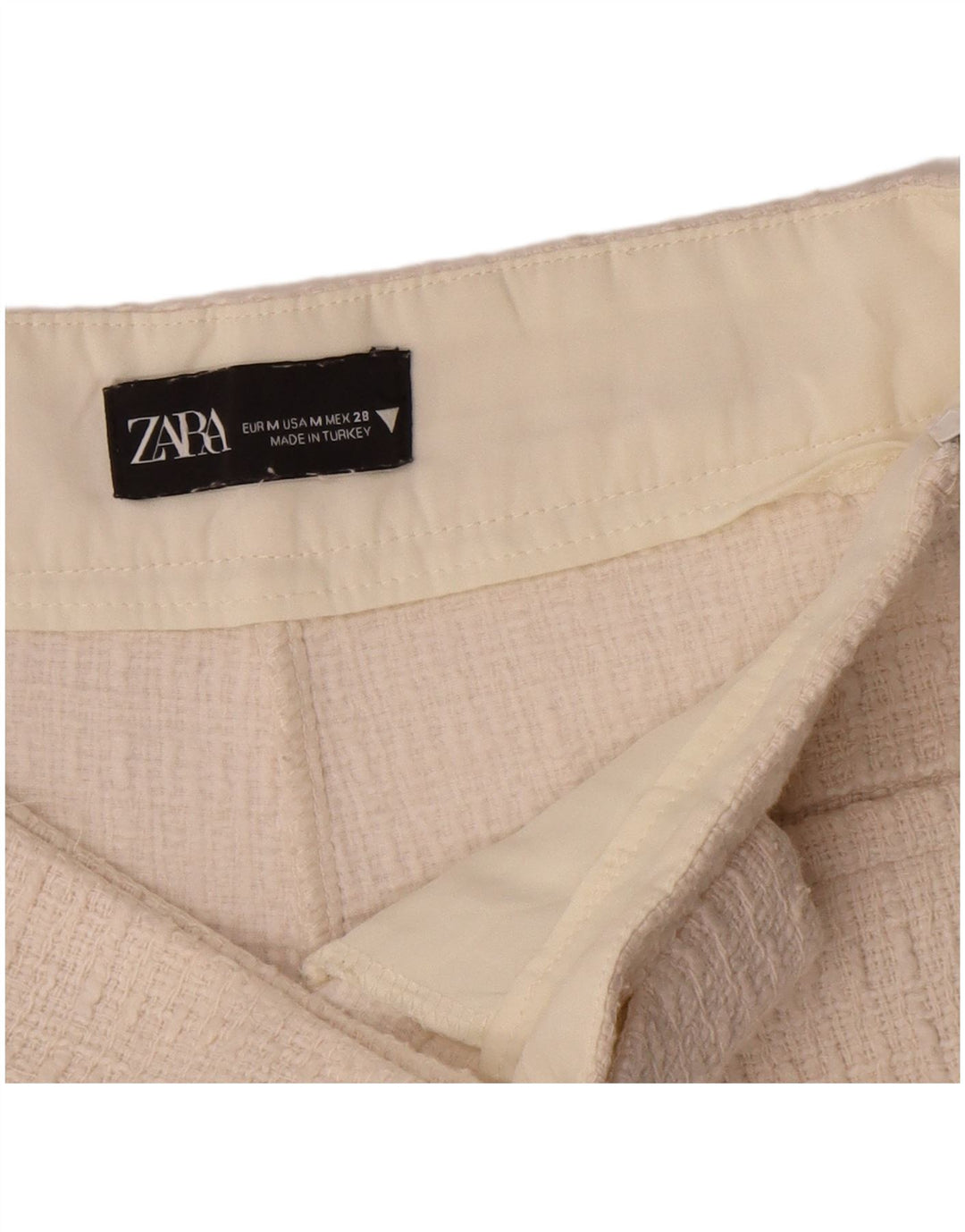 Zara Damen Freizeitshorts Medium W28 Weiß