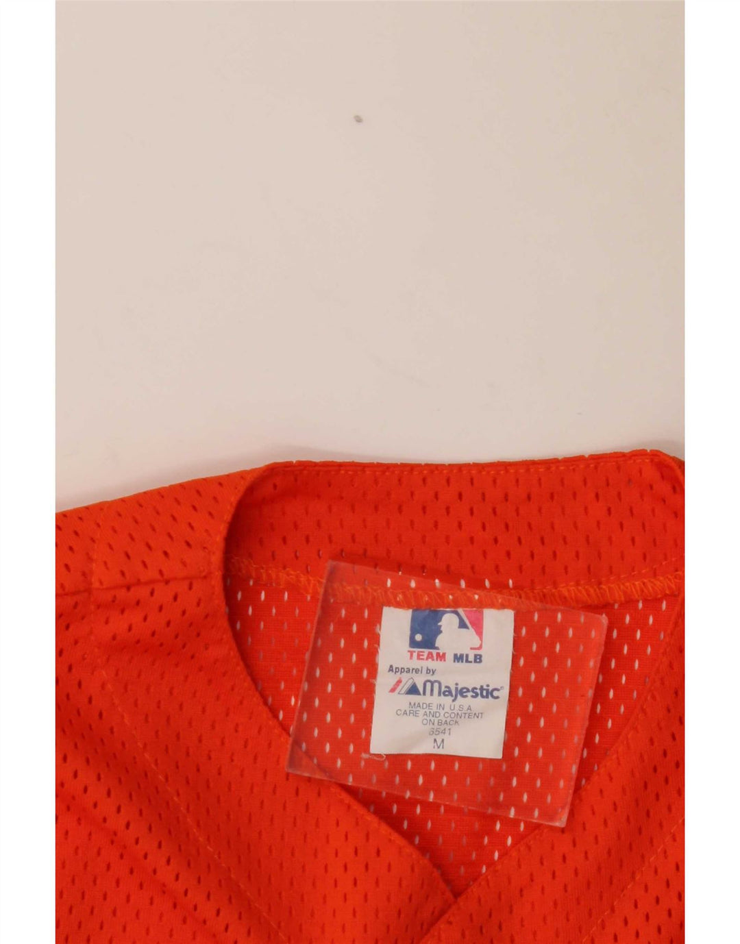Majestic Mets Graphic Jersey-Oberteil für Jungen, 13–14 Jahre, mittelorangefarbenes Polyester