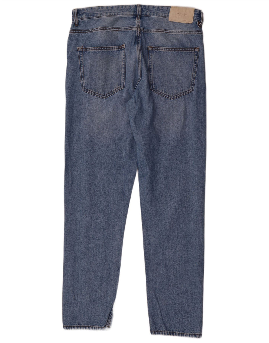 Zara Herren Straight Jeans EU 42 Large W32 L32 Blaue Baumwolle