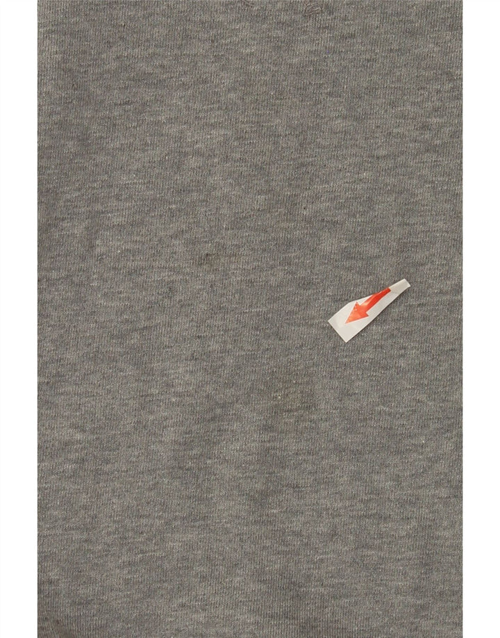 Marks & Spencer Herren-Sweatshirt-Pullover aus mittelgrau gefleckter Baumwolle