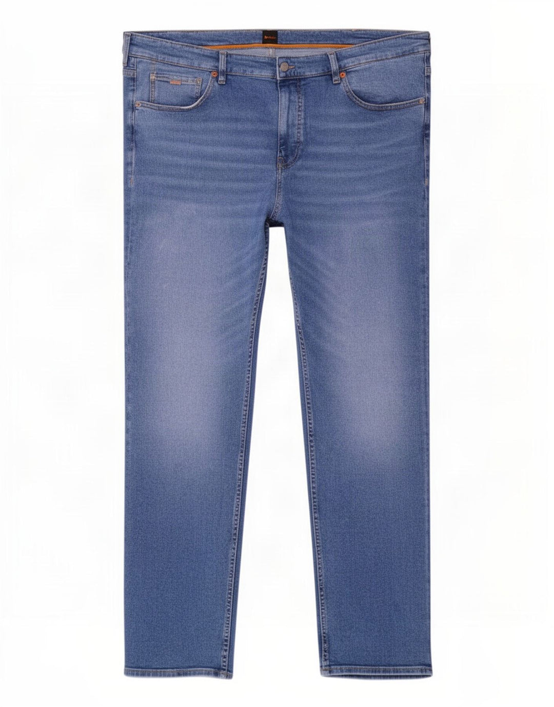 Hugo Boss Herren Straight Jeans W44 L32 Blaue Baumwolle