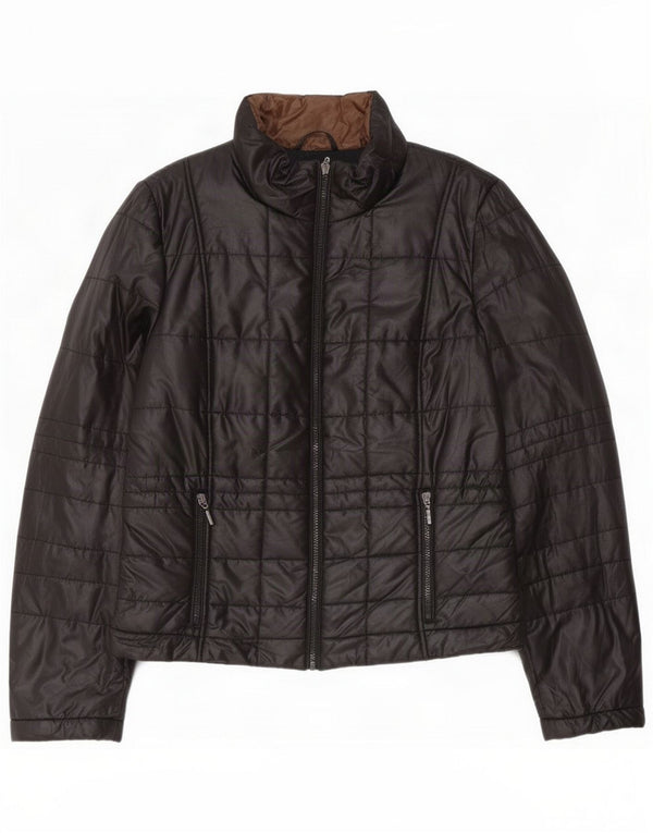 Geox Damen Respira Wattierte Jacke UK 14 Large Schwarz Polyester