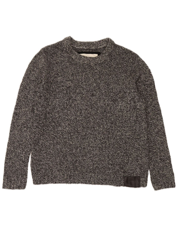 Superdry Damen-Pullover mit U-Boot-Ausschnitt, UK 20 2XL, grau gefleckte Wolle