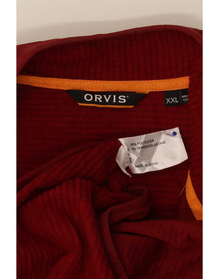 Orvis Herren-Trainingsanzugoberteil, Jacke, 2XL, Burgunderrot, Polyester