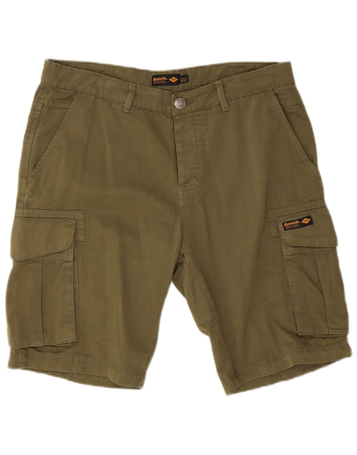 Bench Herren Cargoshorts W32 Medium Khaki Baumwolle