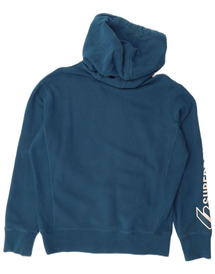 SUPERDRY Herren-Kapuzenpullover mit Grafik, Größe S, Blau, Baumwolle