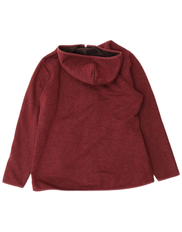 Marks & Spencer Damen-Kapuzenpullover mit Reißverschluss, UK 16, Größe L, Burgunderrot, Polyester