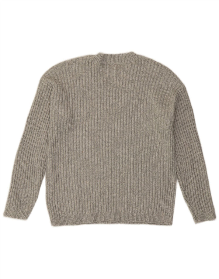 Marks & Spencer Damen-Pullover mit Rundhalsausschnitt, Rundhalsausschnitt, Gr. 10, Größe S, Grau