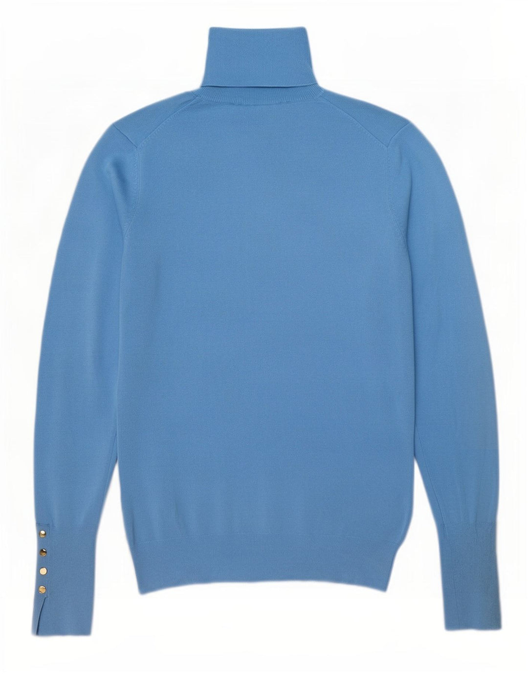Zara Damen-Pullover mit Rollkragen, UK 12, mittelblaue Viskose