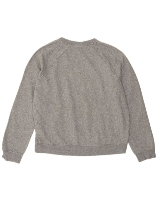 Nike Womens Loose Fit Sweatshirt Pullover UK 12 Mittelgraue Baumwolle