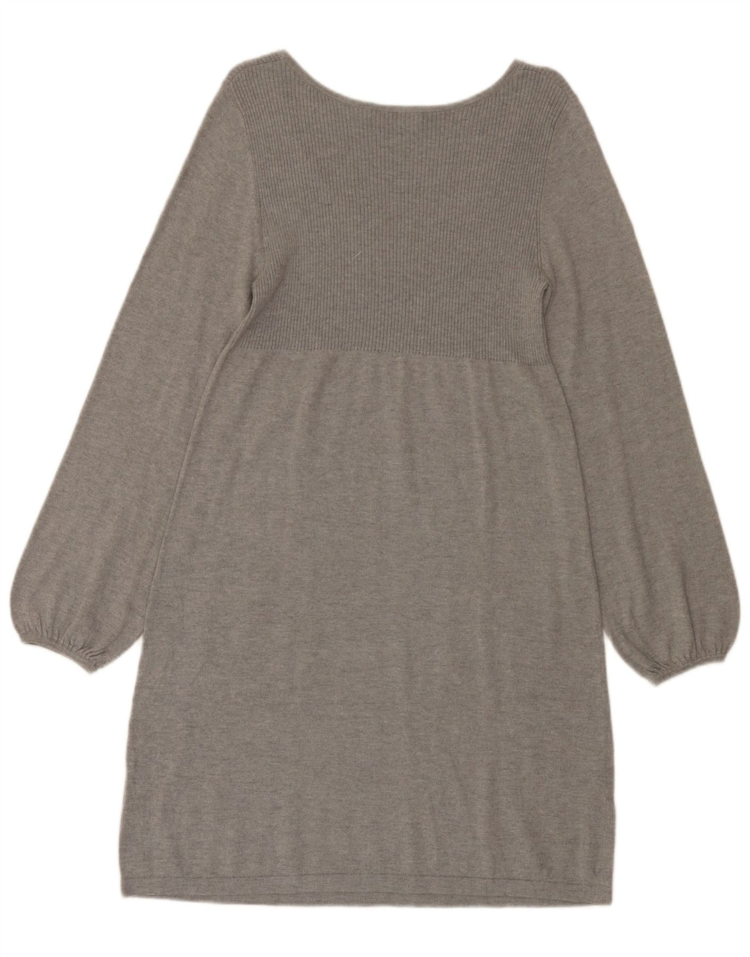 Oasis Damen Pulloverkleid UK 14 Große graue Baumwolle
