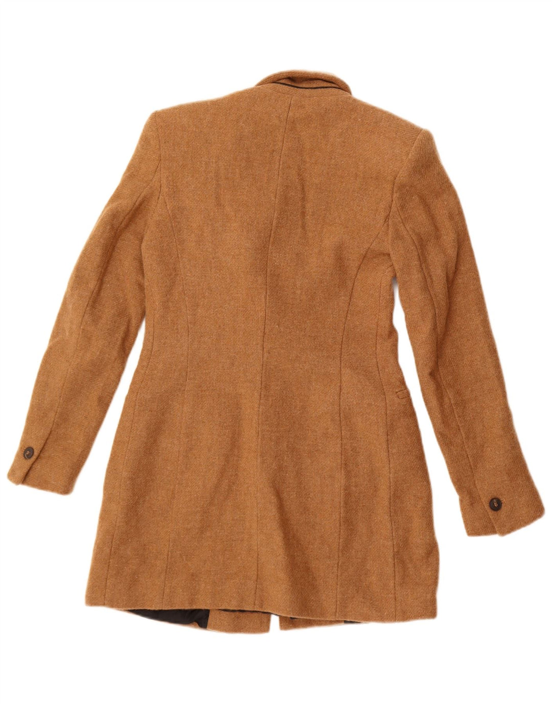 Zara Damen 1 Knopf Longline Blazer Jacke UK 10 Small Beige