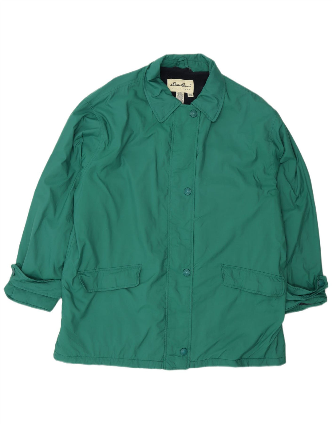 Eddie Bauer Damen Übergroße Windjacke UK 18 XL Grünes Nylon