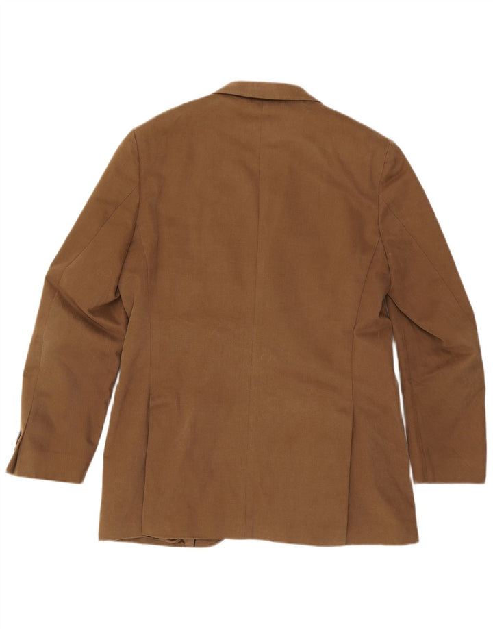 Massimo Dutti Herren-Blazer mit 3 Knöpfen, EU 52, große beige Baumwolle