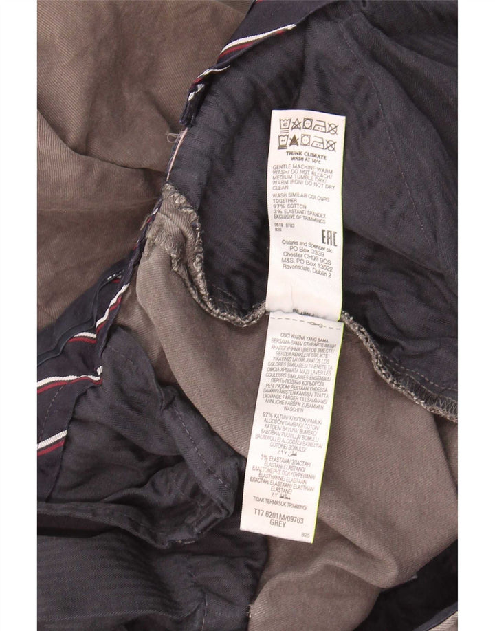 Marks & Spencer Herren Blue Harbour Gerade Chinohose W40 L29 Grau