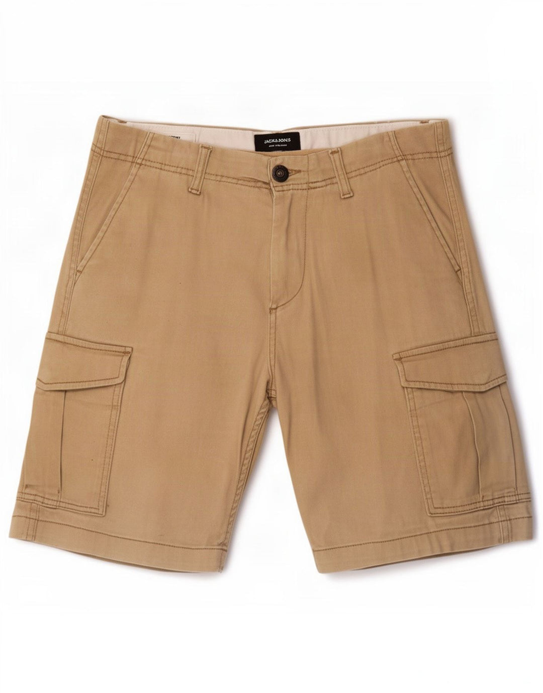 Jack & Jones Herren Cargo-Shorts, Größe S, W32, Beige, Baumwolle