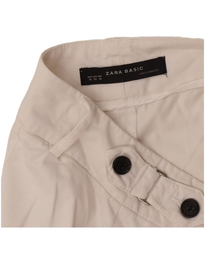Gerade Capri-Hose für Damen von Zara, EU 40, M, W30, L17, Weiß