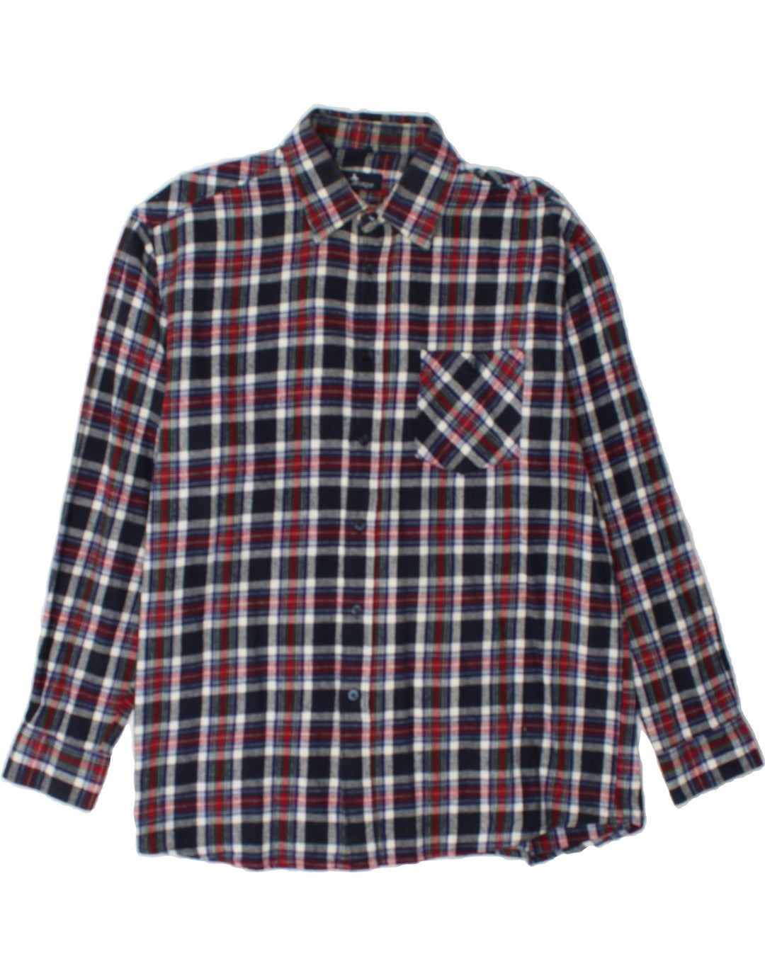CAMARGUE Mens Flannel Shirt Size 41/42 Large Multicoloured Check Cotton Vintage Camargue and Second-Hand Camargue from Messina Hembry 