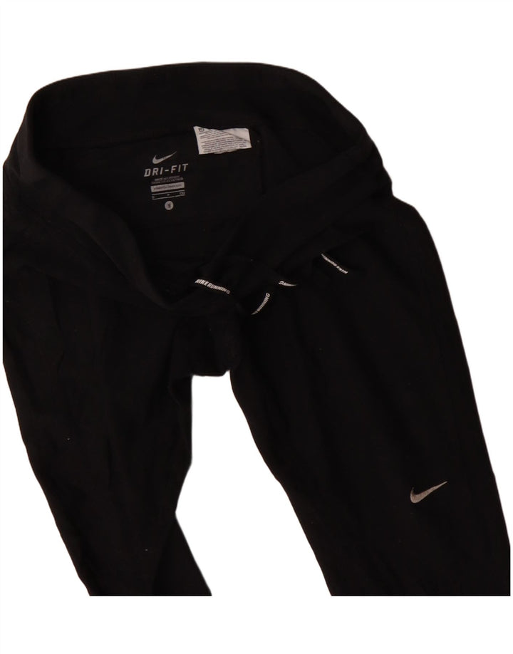 Nike Damen Dri Fit Trainingshose UK 10 Small Schwarz Polyester