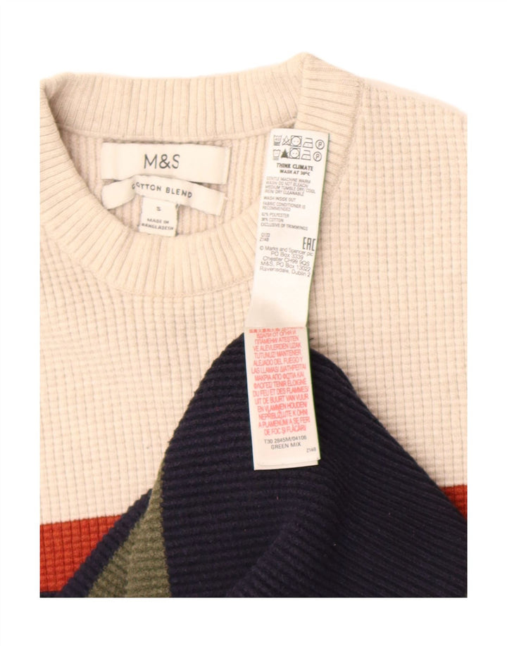 Marks & Spencer Damen-Pullover mit Rundhalsausschnitt, Gr. 10, Größe S, mehrfarbig