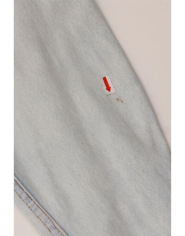 RIFLE Damen Crop Oversized Jeansjacke UK 10 Small Blau Baumwolle