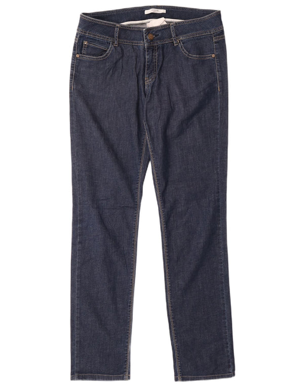 Marella Damen Slim Jeans UK 10 Small W28 L30 Blaue Baumwolle