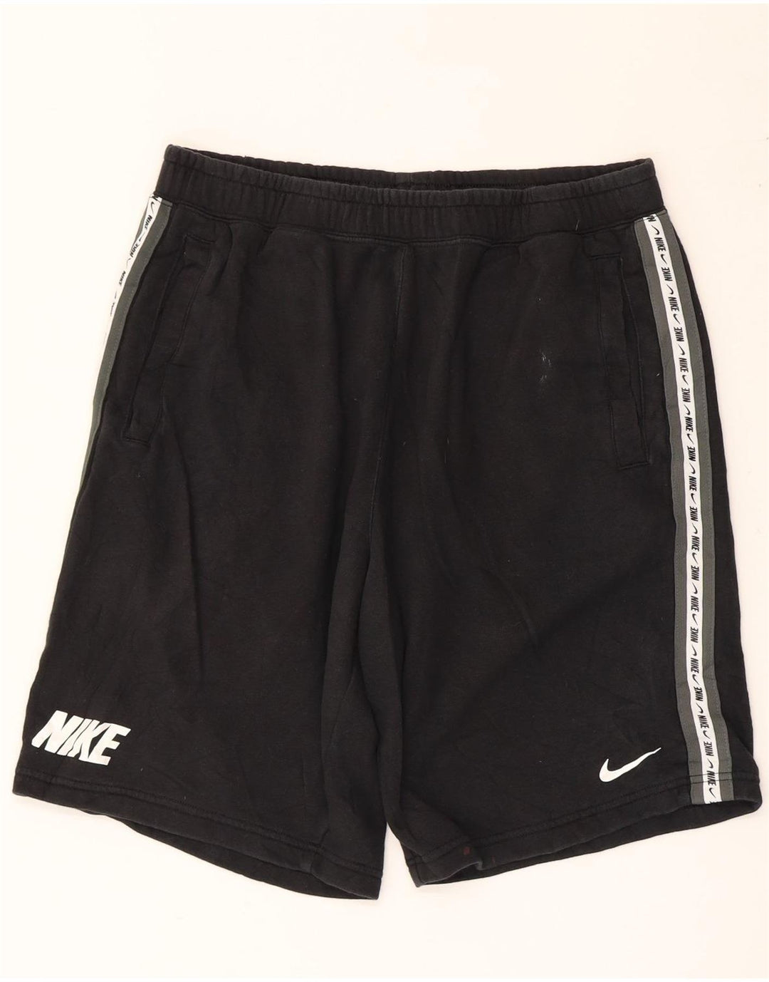 Nike Herren-Sportshorts mit Grafik, groß, schwarze Farbblock-Baumwolle