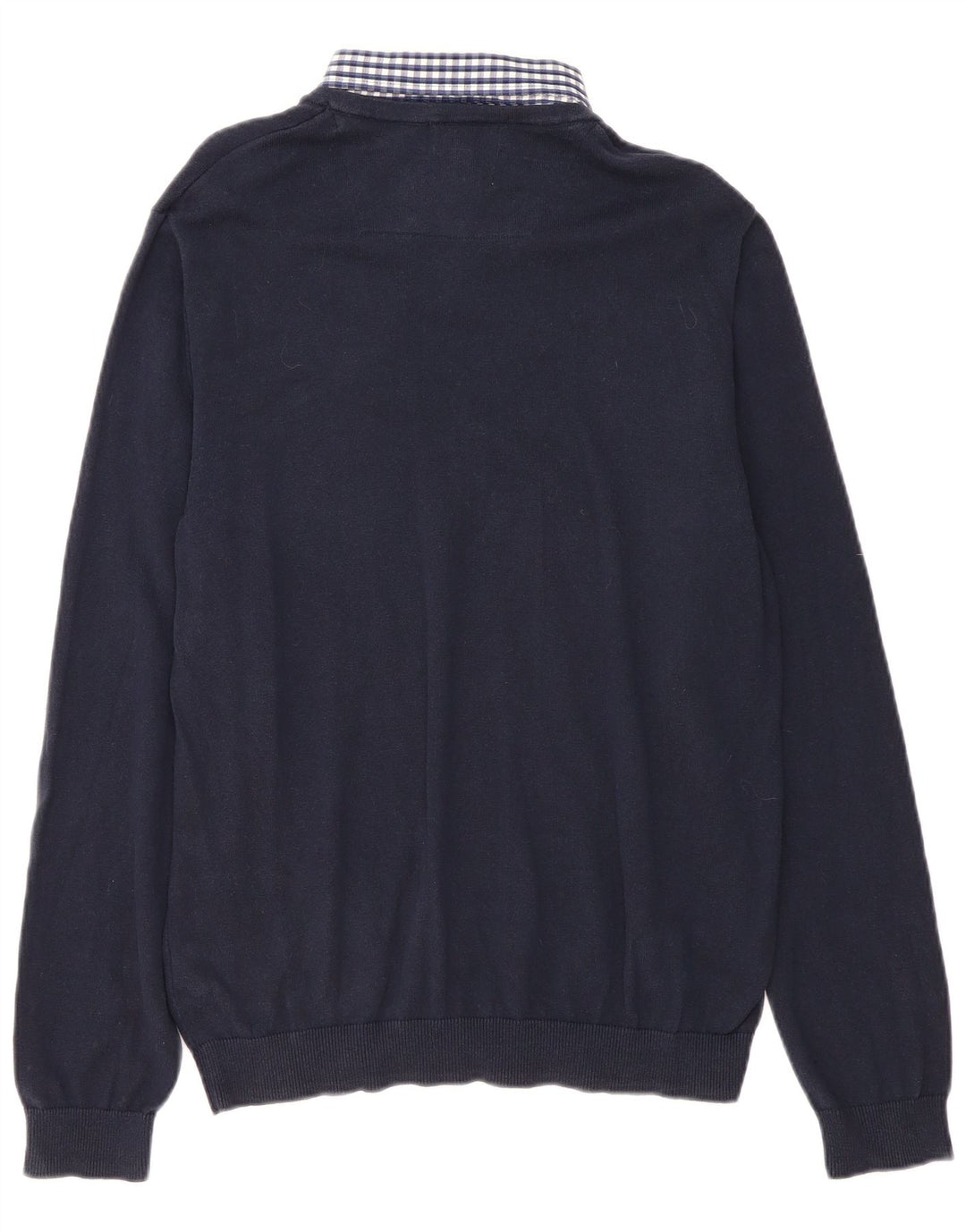 Marks & Spencer Herren-Pullover mit Rollkragen, groß, marineblau, kariert